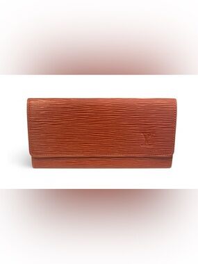 LV Epi Checkbook Holder Wallet Kenyan Fawn